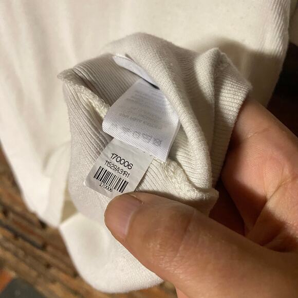 Joie White Knit Short Sleeve Mock Neck Lightweight Knit Top Women's Size XL - Picture 6 of 7